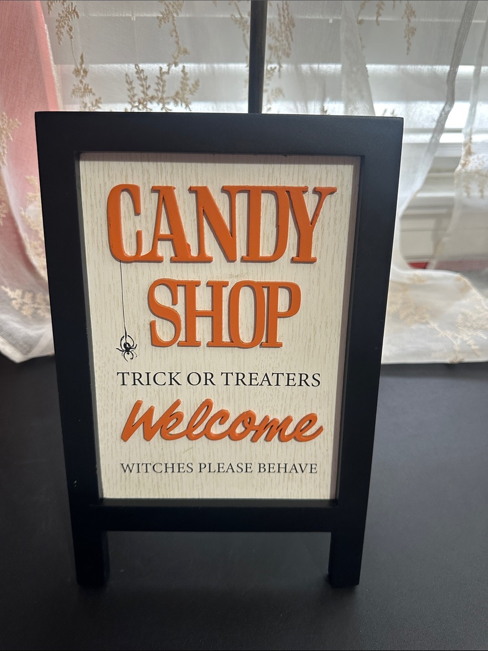 Halloween candy shop table decor
